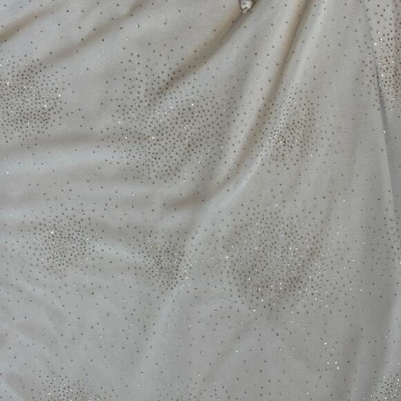 Vintage 90s Zum Zum by Niki Livas Gold Sparkly Prom Dress Side Slit Y2k - Picture 7 of 7